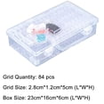thumbnail image 4 of 42/84 Grid Transparent Box DIY Handmade Beaded Diamond Painting Storage Box Glass Rice Bead Box Nail Art Accessory Box, 4 of 9
