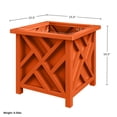 thumbnail image 5 of Pure Garden 15.5-Inch Outdoor Lattice Planter Box Plant Pot 2-Pack, Terracotta, 5 of 9