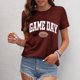 thumbnail image 4 of Karight Football Shirts for Women Game Day T Shirts Football Outfits Funny Graphic Tee Casual Short Sleeve Tee Shirts, 4 of 4