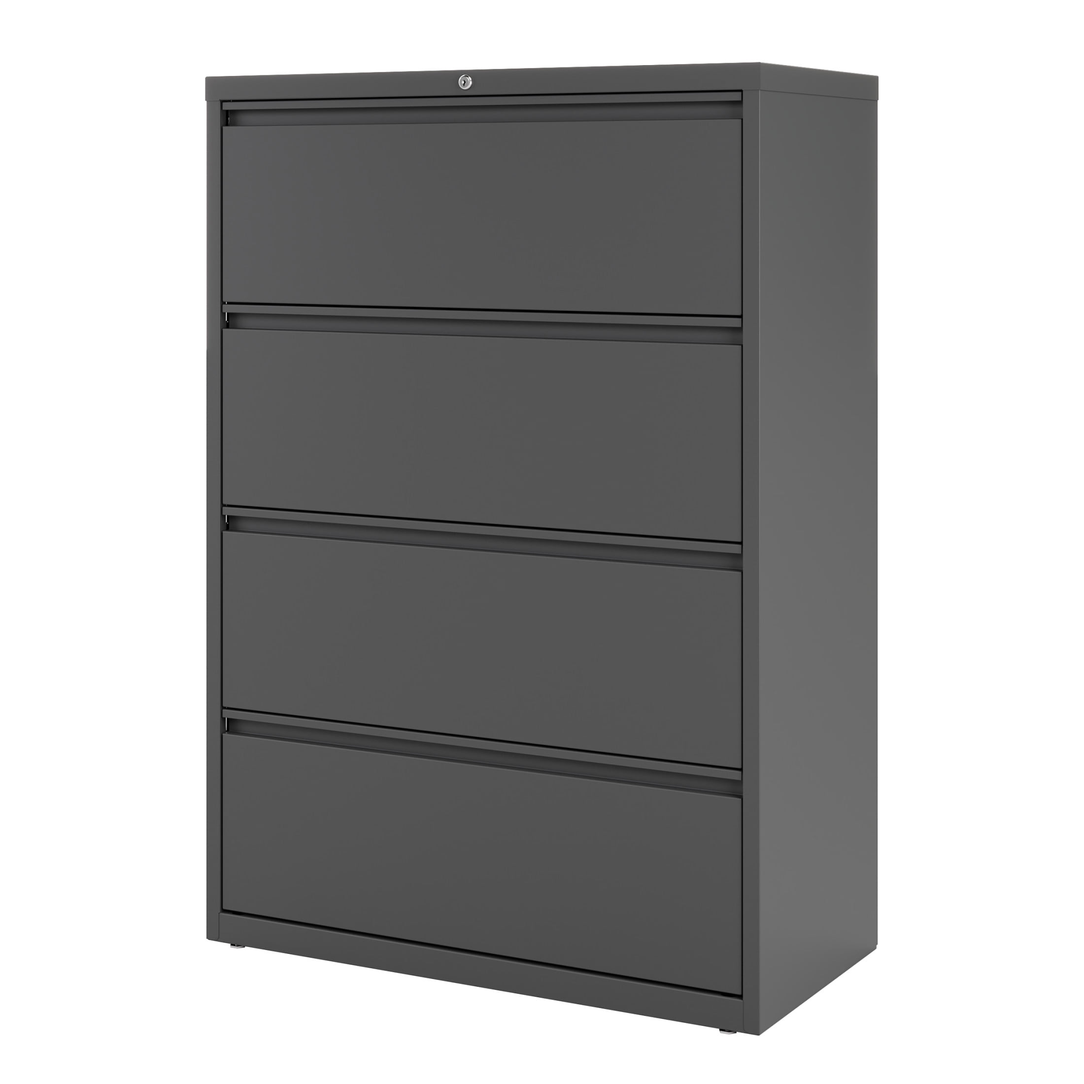 Hirsh 36 Inch Wide 4 Drawer Metal Lateral File Cabinet for Home and Office, Holds Letter, Legal and A4 Hanging Folders, Charcoal