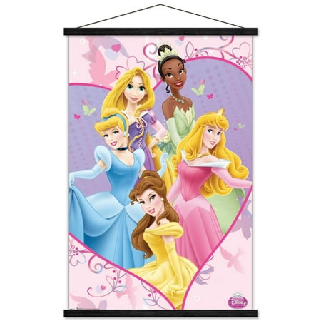 Disney Princess - Collage Wall Poster with Wooden Magnetic Frame, 22.375" x 34"