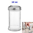 thumbnail image 2 of Stainless Steel Lid with Pour Flap 12 oz Retro Sugar Shaker Glass Dispenser, 2 of 6