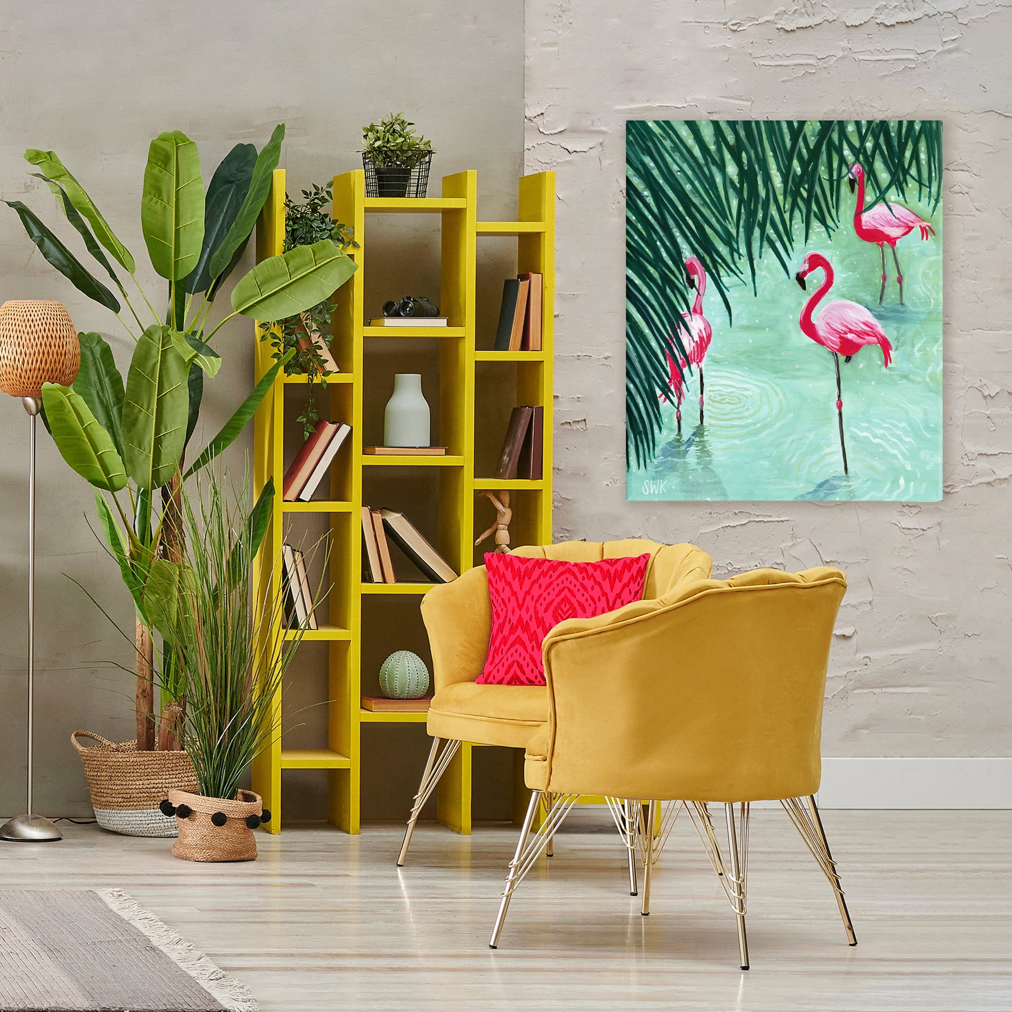 Stupell Industries Shallow Flamingo Pond Canvas Wall Art, design by Sarah Waldron Kimball