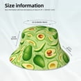 thumbnail image 2 of Kll Green Avocado Bucket Hat for Women Men Packable Travel Beach Sun Hat Outdoor Rave Accessories Reflective Fisherman Cap, 2 of 6