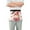 Gnome and Red Heart, variant on Gnomes Bee Flower Kettle Server Apron with 3 Pockets Waterproof Waitress Waist Short Apron for Man Woman 12 Inches