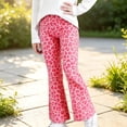 thumbnail image 4 of TIREOW Girls Leopard Print Flare Pants Elastic Waist Stretchy Trousers Fashion Casual Flared Leg Pants for Daily Wear, 4 of 4