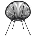 thumbnail image 3 of vidaXL Patio Moon Chairs 2 pcs Rattan Black, 3 of 7