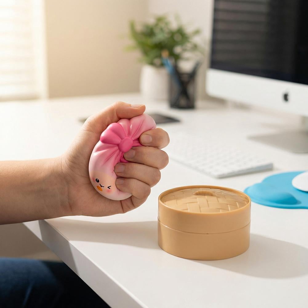 2026 New Dumpling Squishy Mystery Box - Surprise Dumpling Squishy, Rare Dumplings Bun Stress Relief Fidget Set, Random Colors (1 Pack)