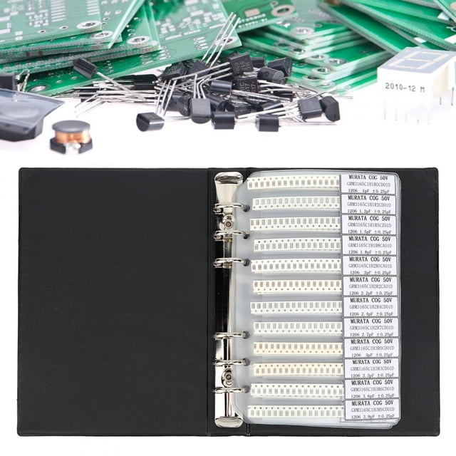 Muestra 1206 Serie 80 Valor Kit Surtido De Condensadores Componentes Electrónicos Libro De Muestras Negro