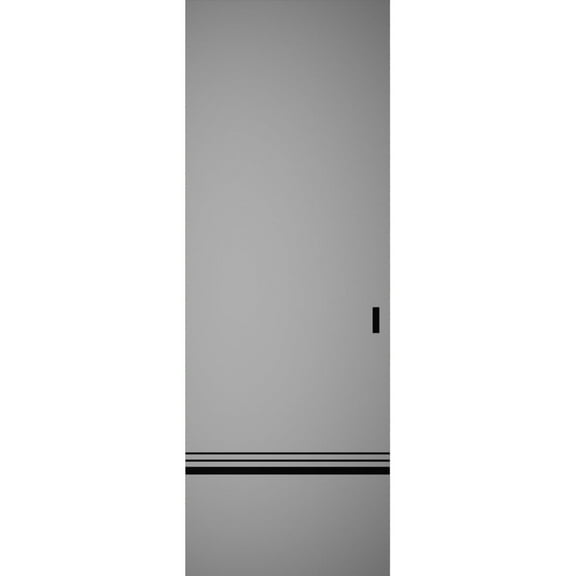 Hidden Barn | Planum 0012 Matte Grey | Sturdy Finished Flush Modern Doors | Magic Concealed Sliding Set 18" x 80"