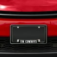 thumbnail image 2 of University of Wyoming Cowboys Metal License Plate Frame Chrome Tag Cover Carbon Fiber Design, 2 of 6