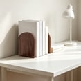 thumbnail image 4 of shyuyusa Thickened Solid Wood Bookend, Heavy Duty Desktop Bookshelf Partition Bracket, 4 of 7