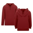 thumbnail image 2 of SGMVNU Girls Novelty Hoodies 13-14 Years Little Boys Quarter Zip Pullover Hooded Sweatshirt Long Sleeve Tops Kids Hoodie with Pocket for Kids Red, 2 of 9