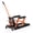 Black+Orange, variant on Accreate Motorcycle Scissor Lift Jack Portable Hydraulic Foot Lift Stand with Wheels Black and Dark Blue
