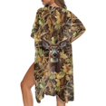 thumbnail image 5 of HELLHERO Camo Deer Silhouette Women Beach Kimono Coverup Polyester Breathable Free Size Swim Coverup for Womens, 5 of 6