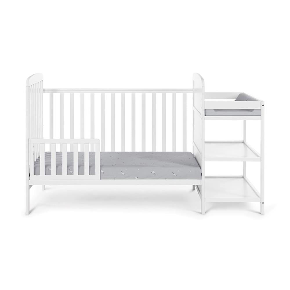 Suite Bebe Ramsey Toddler Guard Rail with Stabilizer Bar, White Finish