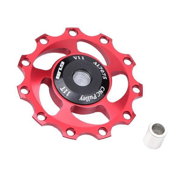 2x Polea de Guía de Desviador Trasero de Rueda de Jockey de Rodamiento Sellado de Acero Inoxidable 11T, Adecuado para La Mayoría de de Sunnimix Rueda de la polea de la rueda jockey de la bicicleta