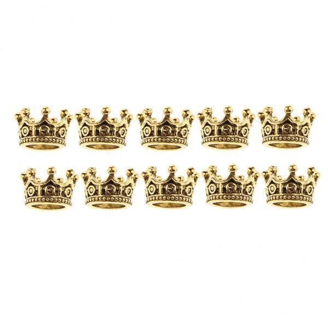 GUOOL 2-10pack 10 Pcs Beads for Jewelry Findings Making 6 X11mm Gold 2 Pcs
