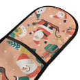 thumbnail image 4 of Yayeee Double Oven Mitt Kitchen Heat Resistant Baking 35" x7" Quilted Glove, Pink Christmas Santa, 4 of 6