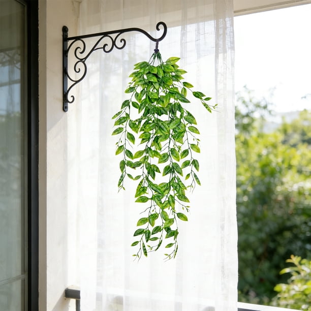 Plantas colgantes artificiales: enredaderas de hiedra artificial y follaje rastrero para decoración de paredes, balcones, patios, bodas, fiestas, uso interior y exterior.