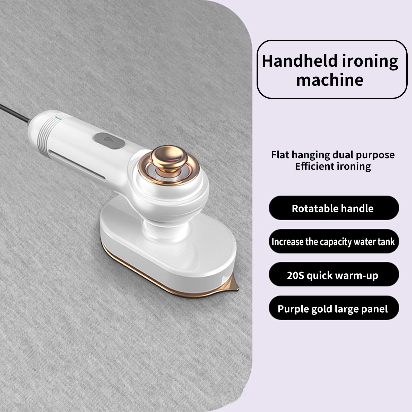 Chicmine Garment Steamer Effortlessly Wrinkle-Free Portable Fast Heat-Up Garment Steamer for Travel Home Use