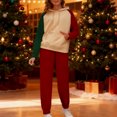 thumbnail image 4 of Uaswgudfs Women's Christmas Print Hoodie Sweatpants Set Family Matching Outfits Parent - Child Outfit Set Holiday Casual Cozy Outwear L, 4 of 7