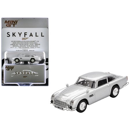 Aston Martin DB5 RHD Birch Silver Metallic (Damaged) 007 James Bond "Skyfall" (2012) 1/64 Diecast Model Car by Mini GT