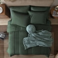 thumbnail image 4 of Amberspace 7-piece Bed in a Bag Comforter Set with Sheets,Dark Green,California King, 4 of 8