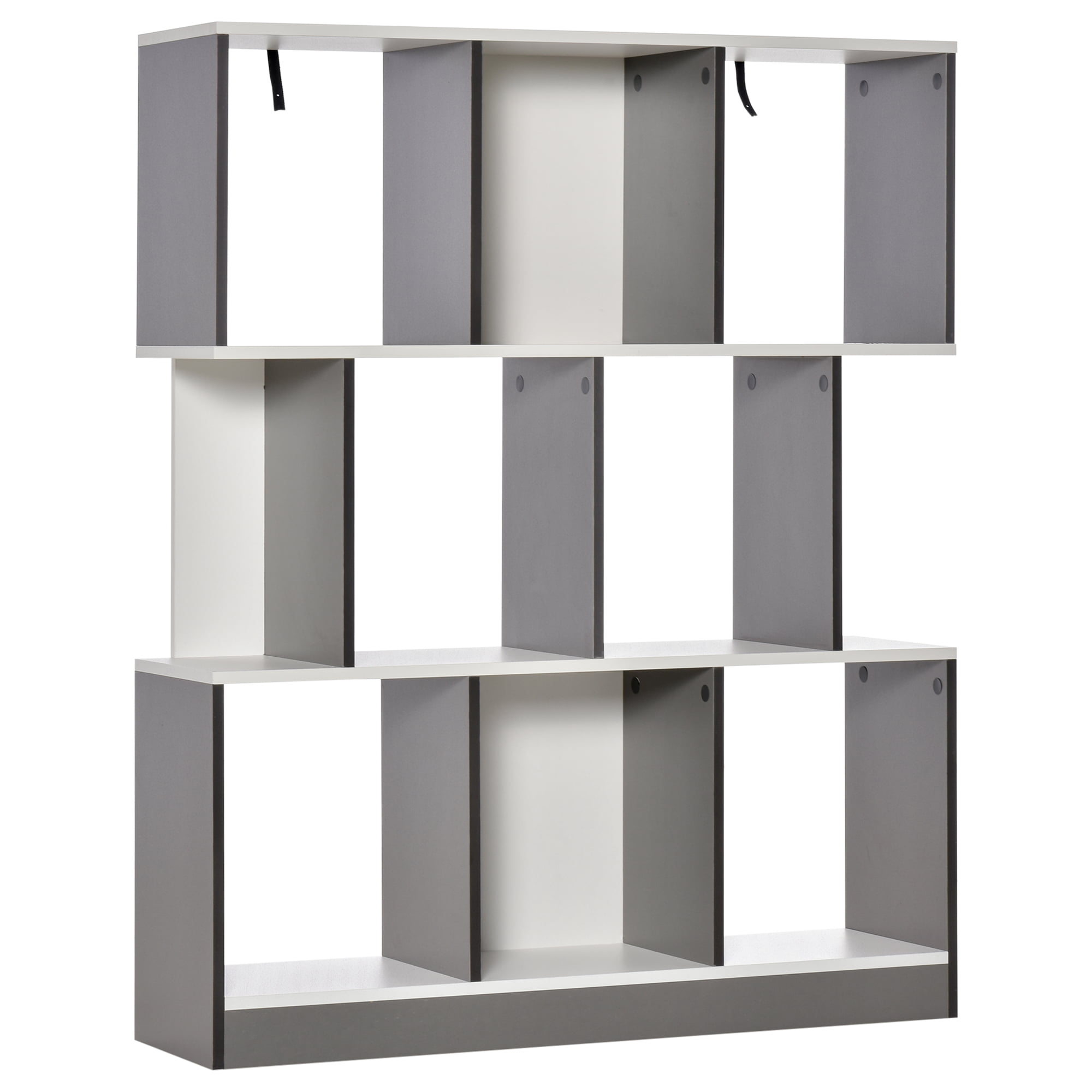 4 Tier Wooden Bookcase 16 Cube Bookshelf Free Standing Divider Display Shelving Unit Storage Rack for Home Office Office Living Room White 
