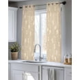 thumbnail image 5 of Beige Floral Sheer Curtains 45 Inch Length 2 Panels Set for Living Room/Bedroom, Vintage Spring Botanical Flowers Kitchen Curtains Grommet Semi-Sheer Curtains Drapes Voile Window Treatments 42"x45"x2, 5 of 7