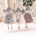 thumbnail image 2 of Colgante de muñeco de ángel de Navidad, árbol de Navidad colgante, decoración de mesa de felpa, adornos de fiesta, 3 uds., multicolor, 2 of 5