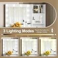 thumbnail image 6 of Makeup Vanity Desk with Mirror and Lights, Bedroom Dressing Table with 2 Drawers and Cabinet, 3 Lighting Mode, Vanity Table with Glass Top and Storage Shelves, for Women Girls, 6 of 15