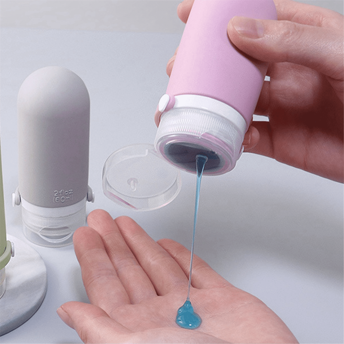 Lot De 4 Flacons De Voyage En Silicone 100 Ml – Étanches, Pour Articles De Toilette – Multicolore