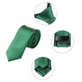 thumbnail image 3 of INSPIRE CHIC Men's Self Tied Solid Color Bussiness Neckwear Party Slim Neckties Green One Size, 3 of 5