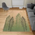 thumbnail image 2 of Country Turkish Area Rug, Pine Trees in the Forest on Foggy Seem Ombre Backdrop Wildlife Adventure Art, Soft Carpet for Living Room Decor, 5.2' X 7.6', Pale Rust, by Ambesonne, 2 of 4