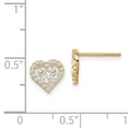 thumbnail image 3 of Madi K 14k  CZ Heart Childrens Post Earrings, 3 of 4