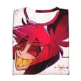 thumbnail image 7 of Hazbin Hotel Alastor Teen T-Shirt Crewneck Short Sleeve Double-Sided Print Summer Tee Shirts Top For Youth Boys Girls Children Medium, 7 of 7