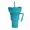 blue, variant on Popcorn & Drink Combo Cup, PP Dual Compartment Snack and Beverage Holder, 6.54 in Height Multi-Use Movie Night Sharing Cup with Straw-Compatible Design for Home, Picnic & Theater Use