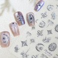 thumbnail image 3 of Adhesivos para uñas Quezadyl, 5 D, con forma de estrella dorada, para decoración de uñas, 2 unidades, 3 of 9