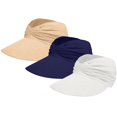 thumbnail image 2 of Certgust Hot Sales Women Sun Hat Sun Visor Hat for Women Upf 50 Plus Wide Brim Lightweight Foldable Ponytail Cap for Summer Beach Hats for Women, 2 of 9