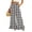 Dark Gray, variant on Women's Striped Palazzo Pants, Comfy Stretchy High Rise Long Trousers, Casual Chic Ruffled Fashion Bottom Pants for Summer Travel