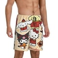 thumbnail image 6 of Sigee Sanrio Ac for Men's Short Pajama Pants Soft Pants Sleep Pj Sleep Lounge Shorts Bottoms Elastic Waist with Pockets for Men-4X-Large, 6 of 7
