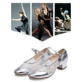thumbnail image 5 of Oyedens Dance Shoes Dress High Heels for Women Ladies Silver Gold Mesh Latin Ballet Dancing Shoes, 5 of 7