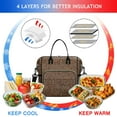 thumbnail image 4 of Brown and Black Leopard Print Womens Lunch Box for Work,Insulated Large Lunch Bag for Tween and Teen,Loncheras Para Mujer,Leakproof Adult Lunch Bag for Work,Beach,Travel,Picnic,Camping, 4 of 7