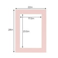 thumbnail image 3 of Soft Pink Acid Free 22x28 Picture Frame Mats with White Core Bevel Cut for 18x24 Pictures - Fits, 3 of 4