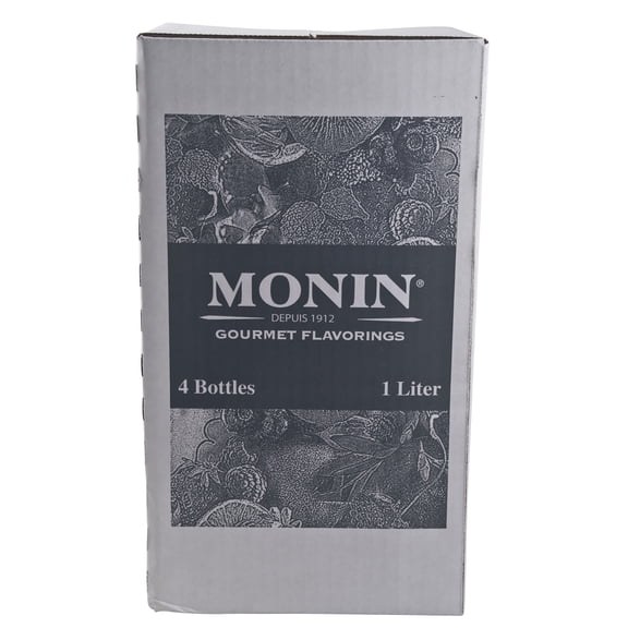 Monin Peach Puree Syrup, 1 Liter (Pack of 4)