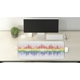 thumbnail image 2 of Music Computer Mouse Pad, Rainbow Digital Style Equalizer Amplifier Recording Equipment Night Club Disco Theme, Rectangle Non-Slip Rubber Mousepad Large, 31" x 12", Multicolor, by Ambesonne, 2 of 2