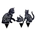 thumbnail image 1 of Wosthever Gato de Metal gatito estatua de Metal clavija 2D de gato decoración de inserción de suelo para decoración regalo mansión Almacenamiento y organización del hogar, 1 of 6