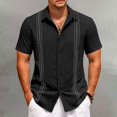 thumbnail image 4 of Men’s Short Sleeve Button Casual Shirt Beach Summer Everyday Top, 4 of 4