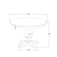 thumbnail image 5 of East West Furniture Ferris 5-Piece Dining Room Set in Walnut Finish, 5 of 7